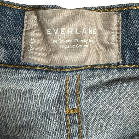 Everlane Women’s The Original Cheeky Jeans Sz 32 Crop Organic Cotton High Waist - Picture 3 of 10